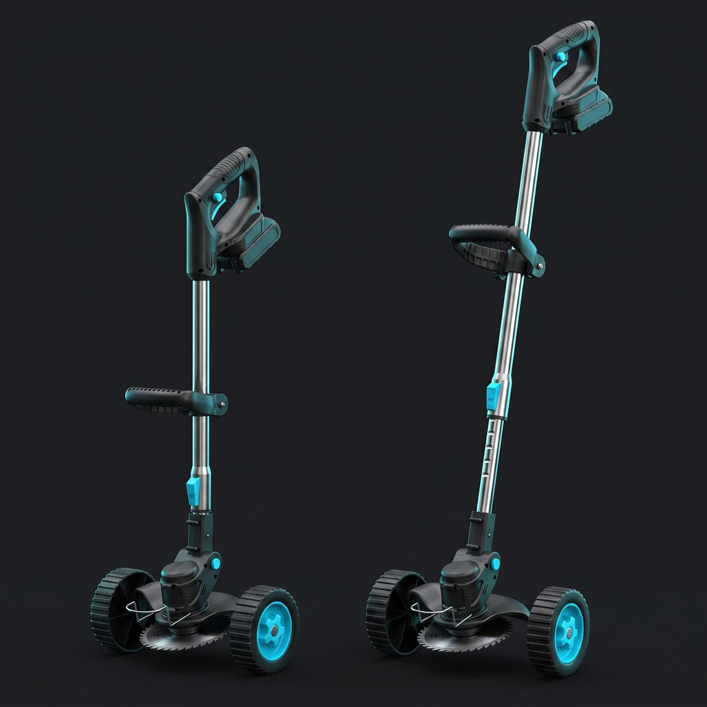 Autonix GT-20 shown with telescopic shaft collapsed and fully extended side by side